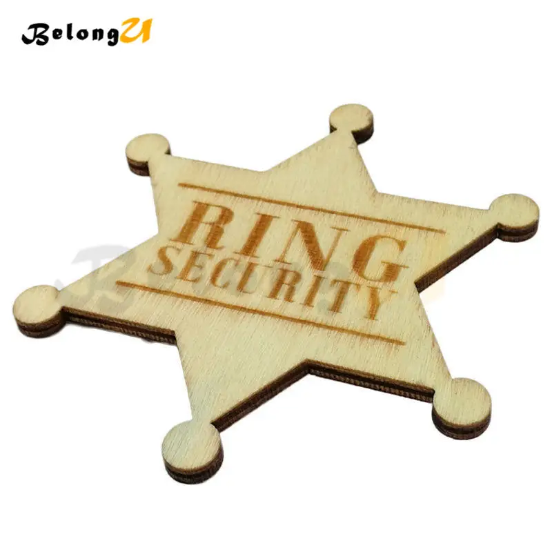 Ring Security Wedding Badge Sign Rustic Wedding Decoration MUW-166-02