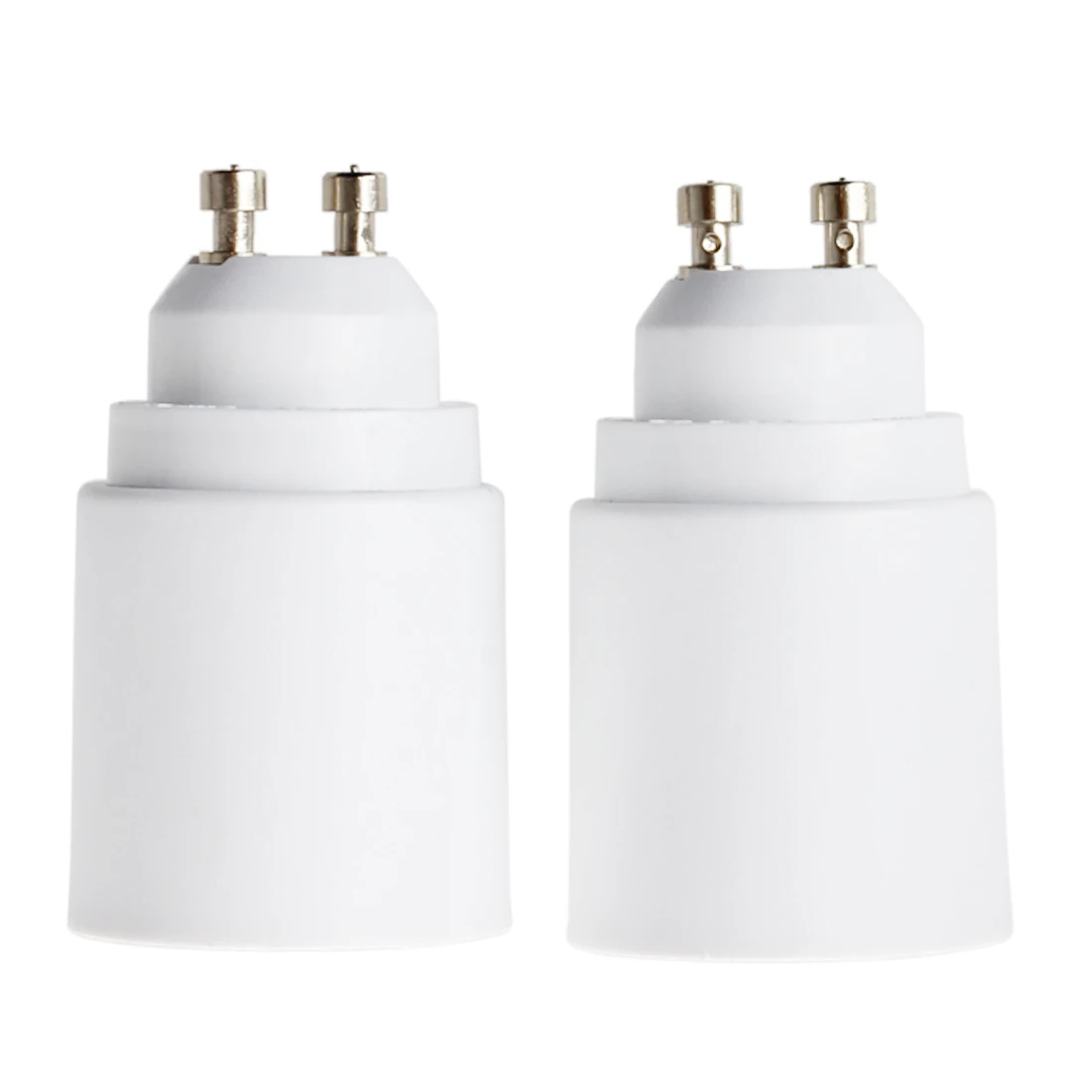 

2 Packs White LED Light GU10 to E27 Plug Adapter