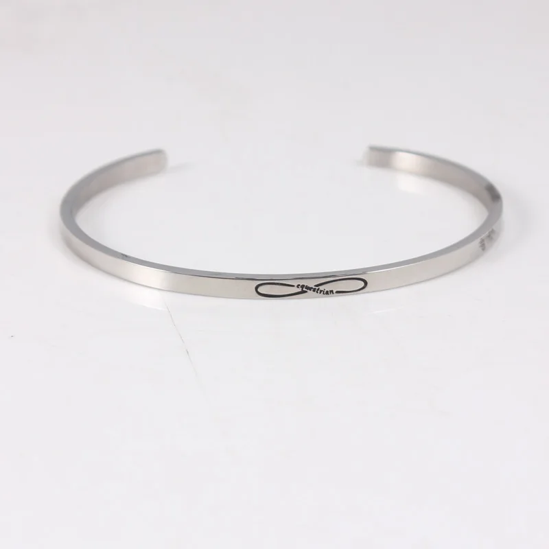 

Endless Love Inspirational Bracelet 316 Stainless Steel ID Bracelet Bangles Personalized Men Jewelry Letters Bracelet 10pcs/lot