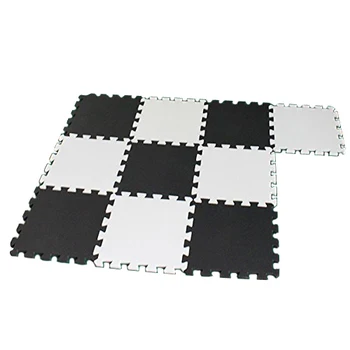 

NOCM-10 Piece Eva Foam Puzzle Exercise Mat Interlocking Floor Tiles -- White and Black
