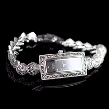 HF Brand Top Quality font b Women b font Real Silver Quartz Watch S925 Silver Shell