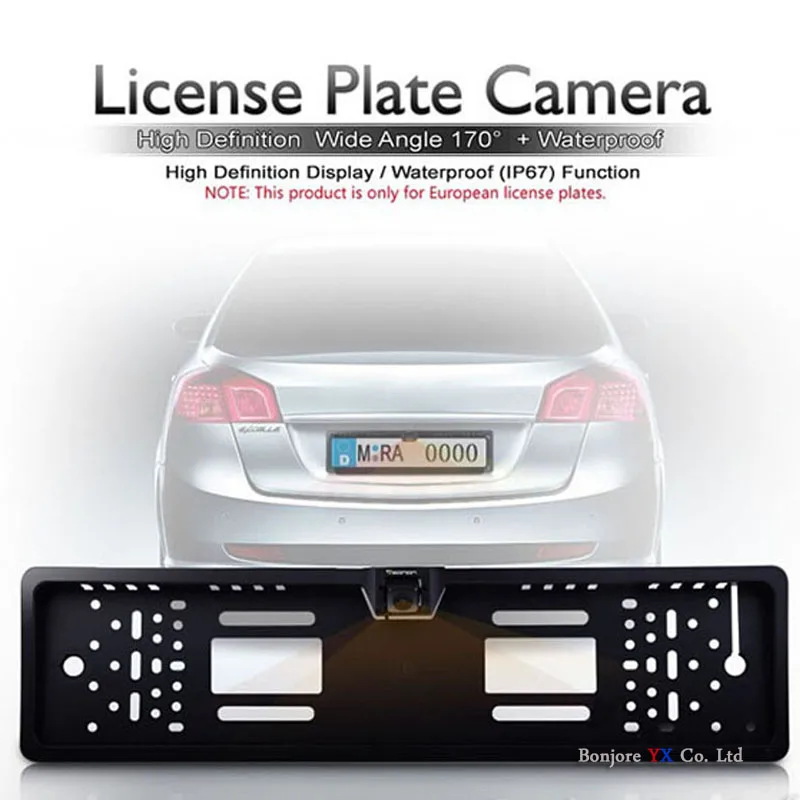 Koorinwoo Европейская Автомобильная камера заднего вида, парковочная система заднего вида+ 4,3 дюймовый цветной ЖК-монитор для автомобиля, зеркало, видео вход RCA