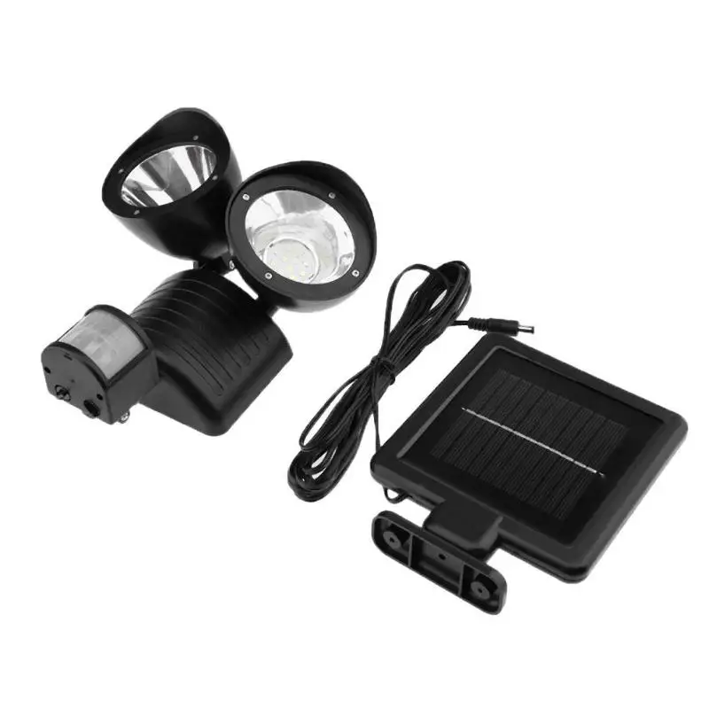 Outdoor Waterproof Energy Saving Double Solar Lamp for Street Yard Home Garden 22 LED Solar Power PIR Motion Sensor Wall Light