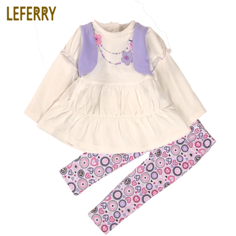 

Fashion Baby Girl Clothes Cotton Infant Clothing Suits for Babies Toddler Girls Clthing Set for Baby Girls Dress White Legging