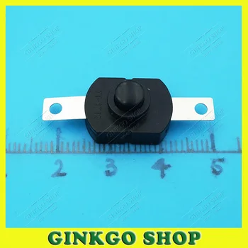 

100pcs/lot 1712 Flashlight Switch Button Self Lock Push Tail Button Switch power Streight legs