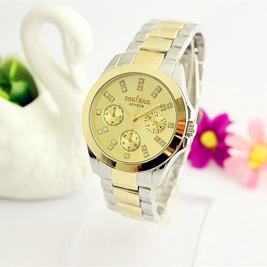 

Contena Fashion Casual men wristwatches quartz stainlees steel strap watches male clocks