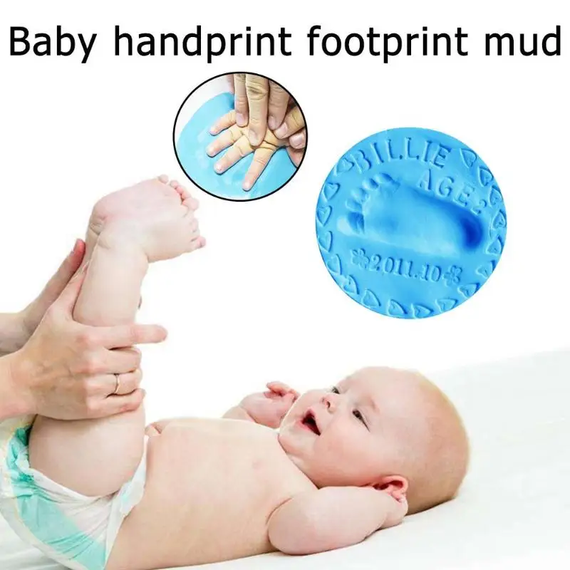 Новорожденный ребенок Handprint Набор для отпечатка ступней уход за младенцем 20 г воздушная сушка мягкая глина грязевая отливка родитель-ребенок растущие сувениры