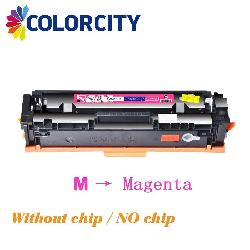 1 Magenta Совместимость 203A CF540A-3A тонер-картридж для hp Pro M254nw M254dw МФУ M281fdw M281fdn M280nw M254 M280 M281 принтер, без чипа - Цвет: 1 Magenta