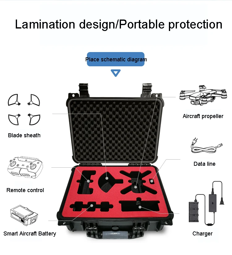 Профессиональные настройки DJI Spark все вокруг костюм Сейф чемодан защитный бокс защиты корпус водонепроницаемый кессона