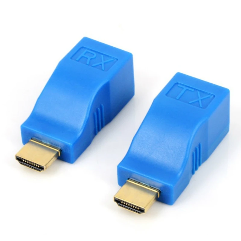 Удлинитель HDMI Elistooop передатчик TX/RX 1 4 HD 1080P Over CAT6 RJ45 Ethernet-Кабель для ТВ-проектора DVD