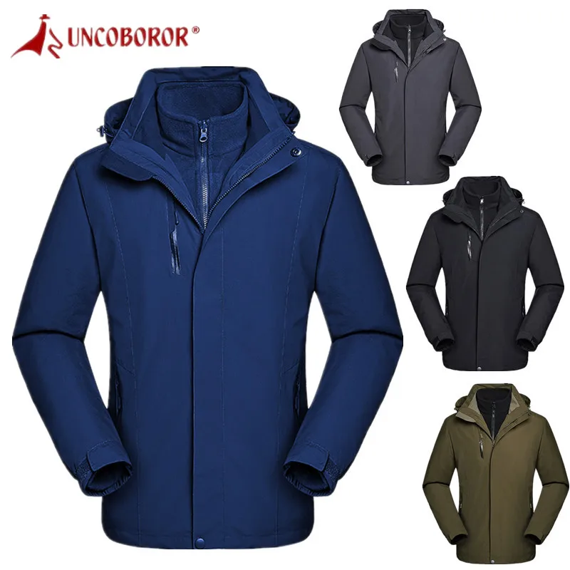 

Outdoor Jacket Men's Fleece Mountaineering Suit Waterproof Windproof Warm Tower Velvet Cotton Clothing
