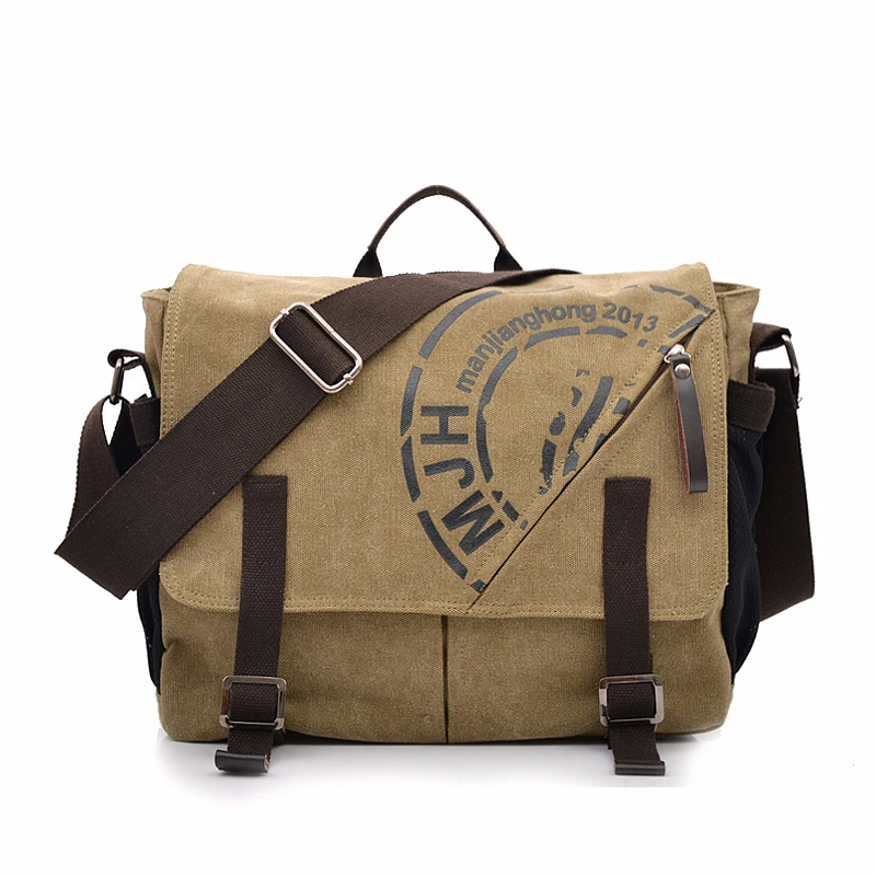 

Fashion men's bag leisure canvas bag multi-functional business bag large capacity single shoulder wear-resistant Messenger bag