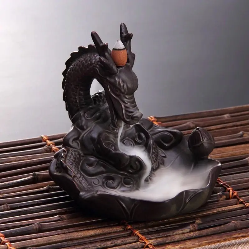 

Ceramic Incense Stick Holder Ceramics Lotus Incense Burner incense dragon fish Buddhist supplies incensory