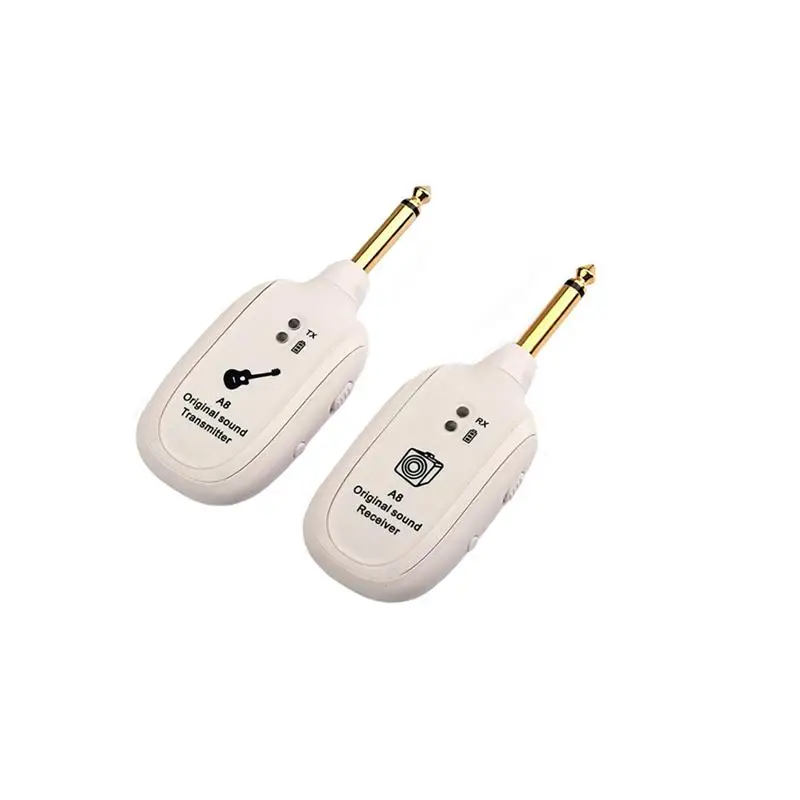 

UHF 730MHz Wireless Guitar Digital Audio Transmitter Receiver System with Rechargeable Battery 50M Transmission Range