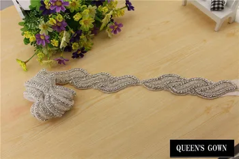 

New Rhinest Trimming Chain For Wedding Dress acrylic rhinestone Chain Bridal Trimming Beads strass crystal DIY crafts RT065