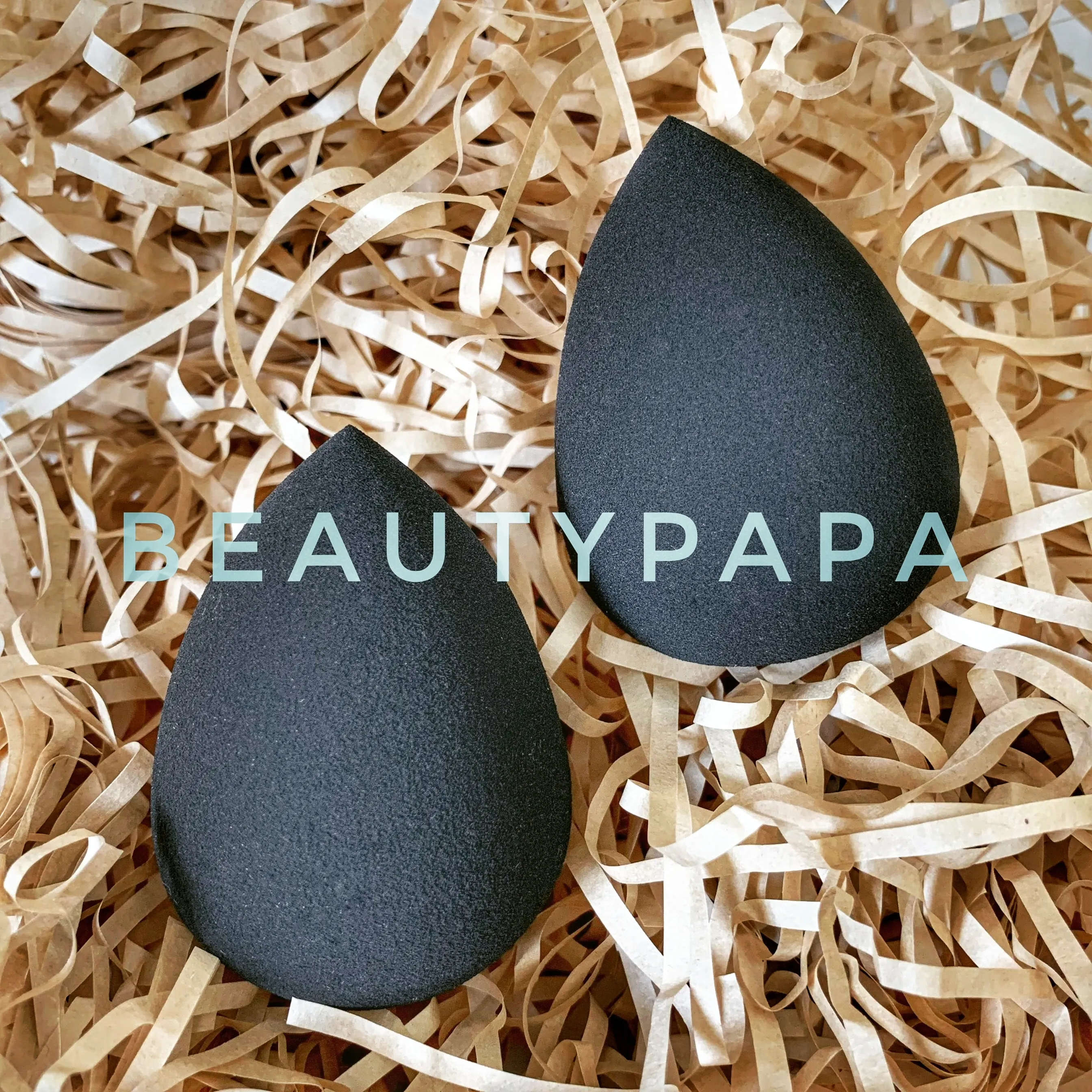 Beauty PaPa, 2 шт., черная Губка для макияжа, аппликатор, супер мягкий, красота, инструменты для макияжа, пудра, гладкая основа, смешивание, косметические пуховки