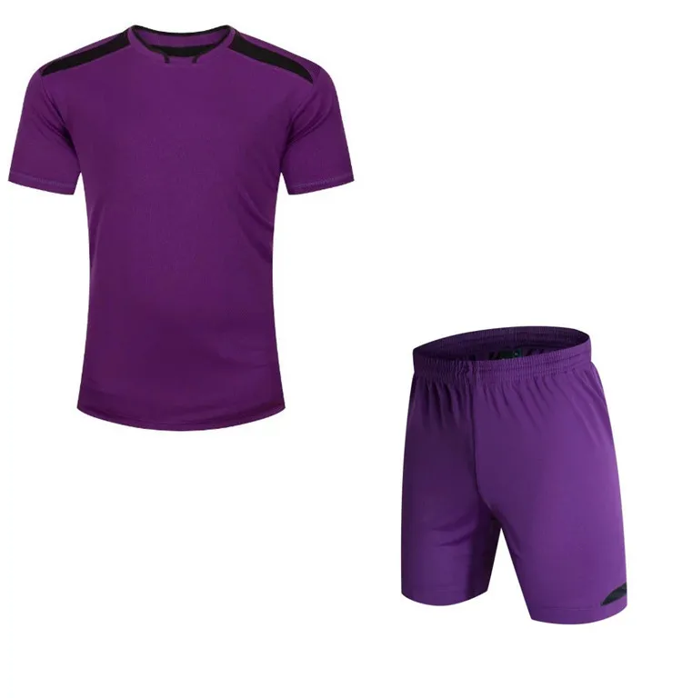 Men's quick dry soccer sets men football jerseys and shorts male futebol training uniforms