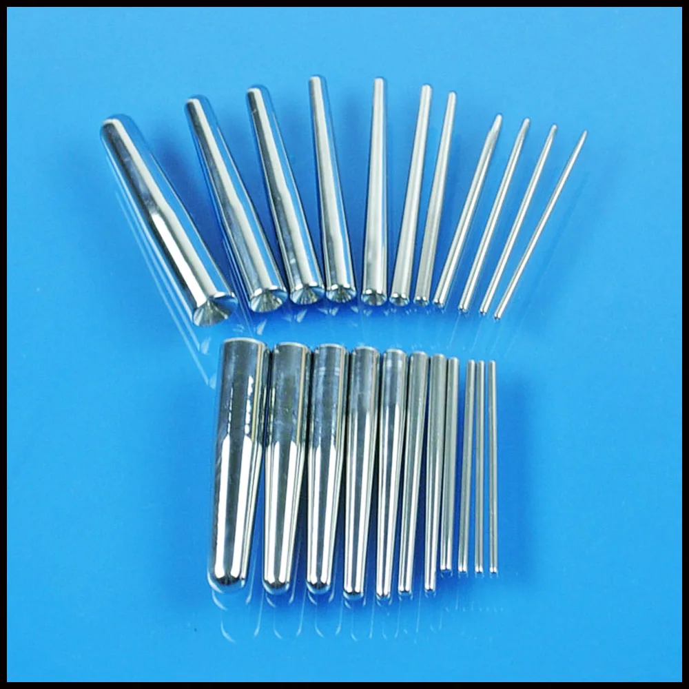 12pc Professional Body Piercing Taper Expander Ear Stretching Kit Insertion Pins 