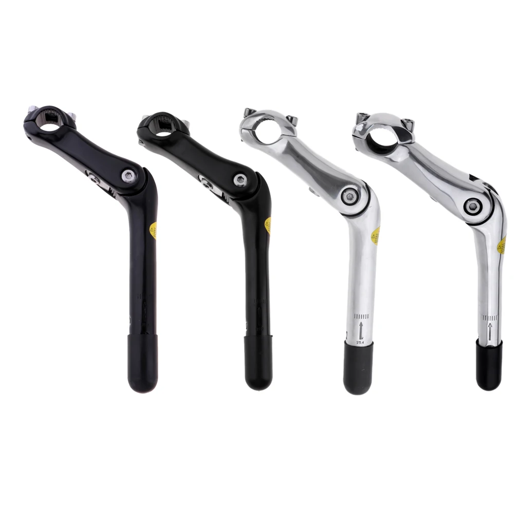 Adjustable 0-90 Degree Aluminum Alloy Bicycle Handlebar Stem Riser Adapter Extender Replacement for Road Mountain Bike MTB BMX
