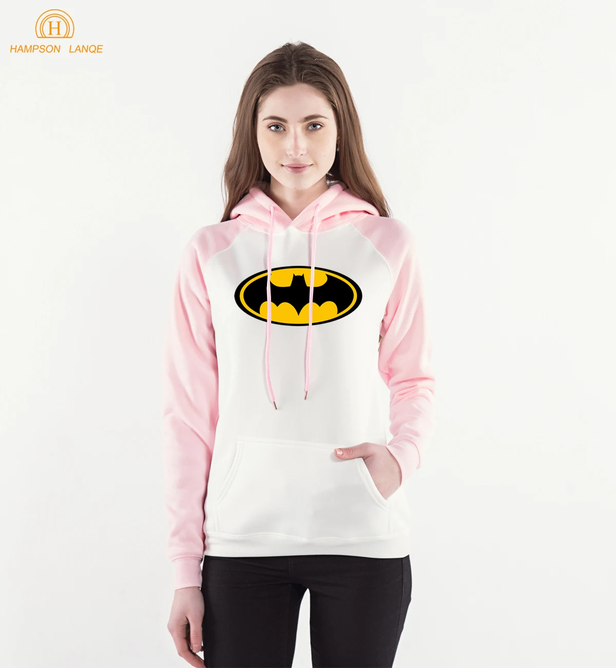 

Super Hero Batman Print Womens Hoodie 2019 Hot Sweatshirts Spring Winter Harajuku Raglan Sleeve Hoodies Kawaii Pink Tracksuit