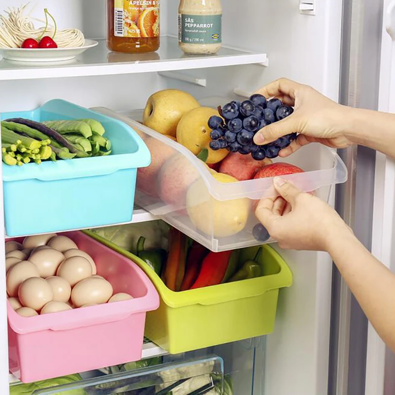Новая Прочная полка для экономии пространства ящик рефрижератор шкаф для хранения держатель ящик для холодильника Органайзер кухня с морозильной камерой ящик для хранения