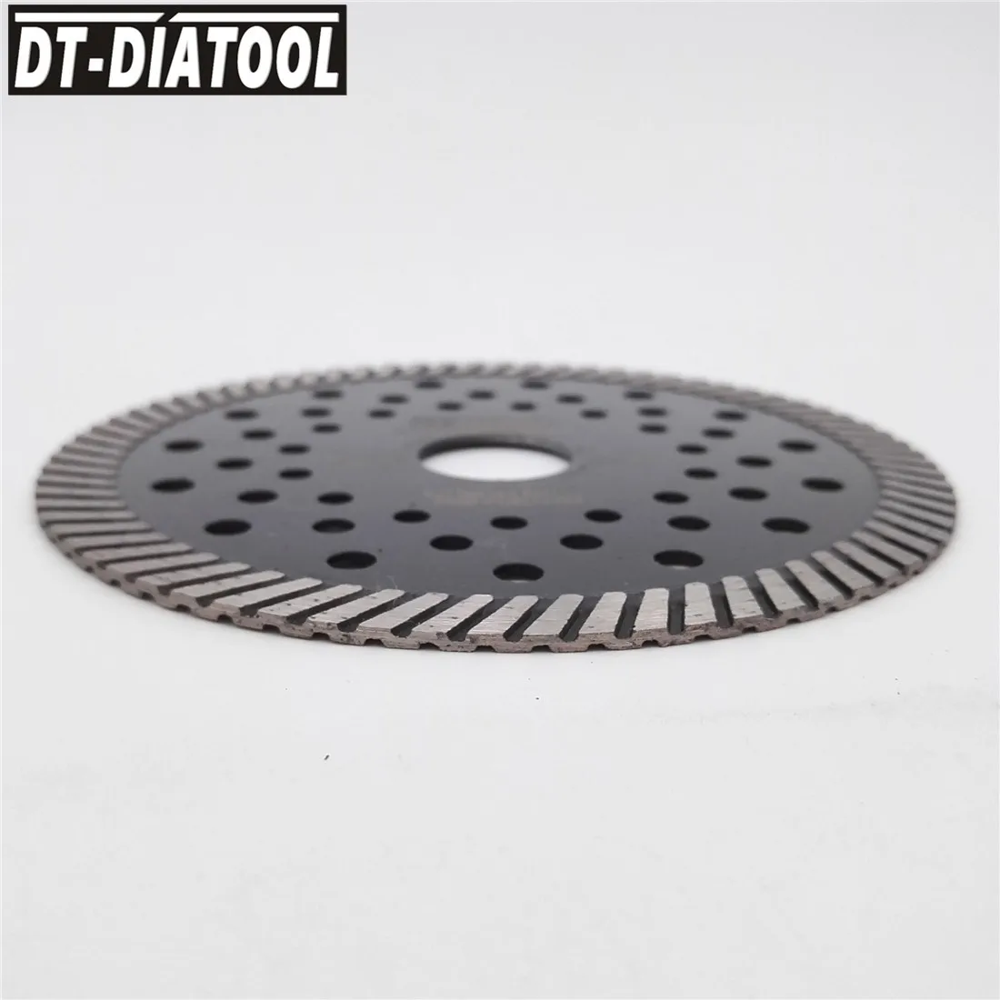 DT-DIATOOL 2 шт/ПК узкий турбо мульти отверстия алмазный режущий диск влажный или сухой пильный диск для гранита мрамора диаметр 115 мм+ 180 мм