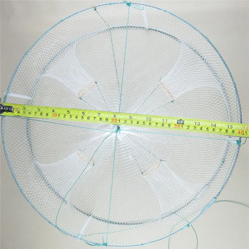 Fishing Net Mesh Fish Basket Shrimp Minnow Lobster Crab Big Trap Cages folding catch shrimp cage shrimp net fishing net #2D24 (5)