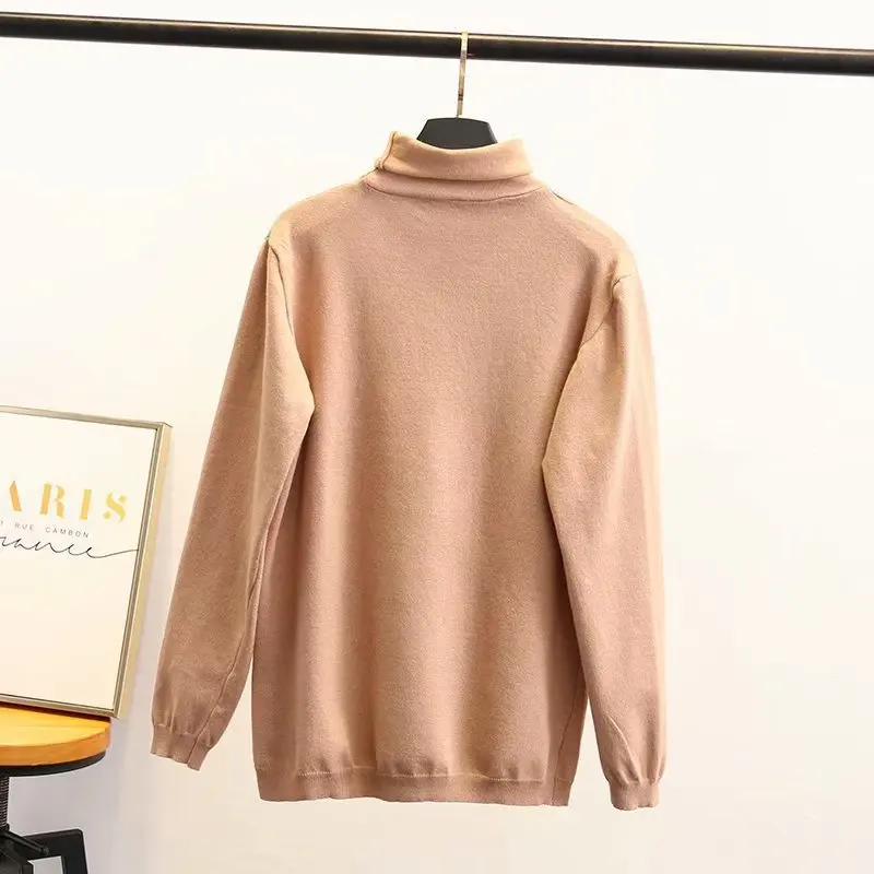 Sweater Turtleneck Pullovers Women Plus Size Casual Thin Solid Long Sleeve Knitted Sweaters 5 Colors KKFY3011 Sweater Turtleneck Pullovers Women Plus Size Casual Thin Solid Long Sleeve Knitted Sweaters 5 Colors KKFY3011