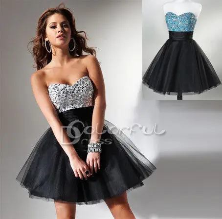 

Sequined Short Tulle Homecoming/Cocktail Dress/Prom/Ball/Evening/SZ 6/8/10/12/14