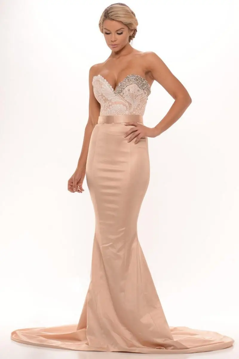 

vestido de noiva Sweetheart Mermaid Evening gown Lace Applique Beaded Prom Party Gown robe de soiree Mother of the Bride Dresses