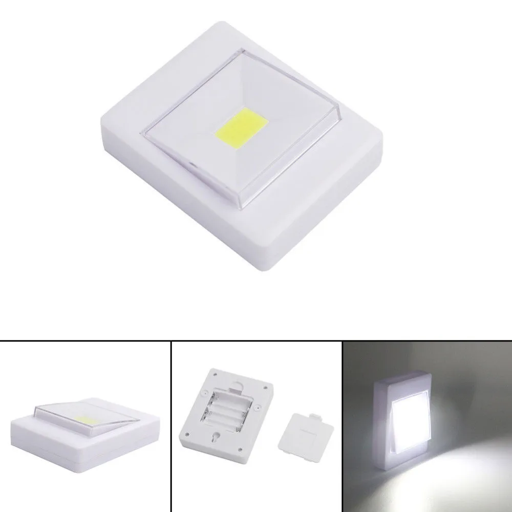 Luzes da Noite 2 pcs magnetic mini cob Bateria : Aaa