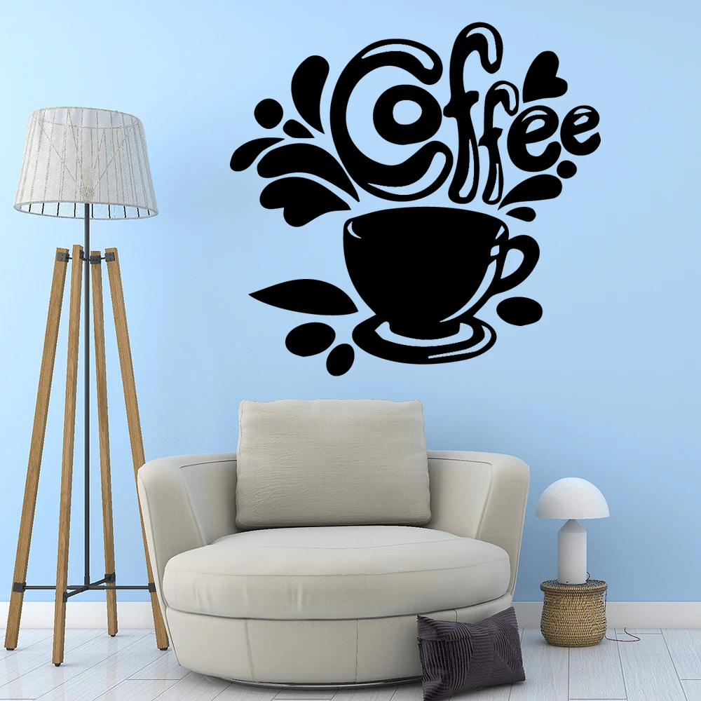 

Free shipping coffee Wall Sticker Removable Wall Stickers Diy Wallpaper Waterproof Wall Decals Wall Decoration Murals