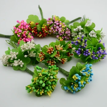 

Mulberry party Artificial Flower Stamen wire stem/marriage leaves stamen 10PCS/lot DIY wreath wedding box decoration