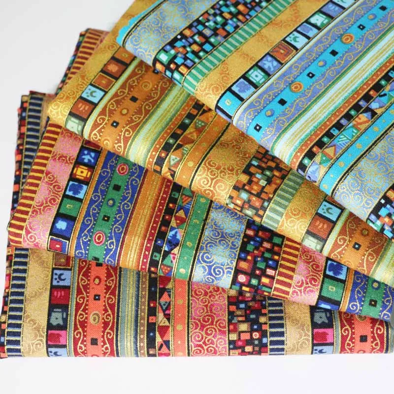50 см* 140 см Ретро материал арабские полосы стиль домашний декор льняная ткань женские сумки хлопок ткань аксессуары