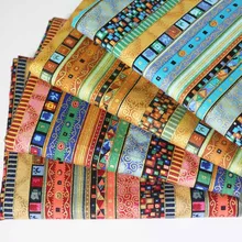 50 см* 140 см Ретро материал арабские полосы стиль домашний декор льняная ткань женские сумки хлопок ткань аксессуары