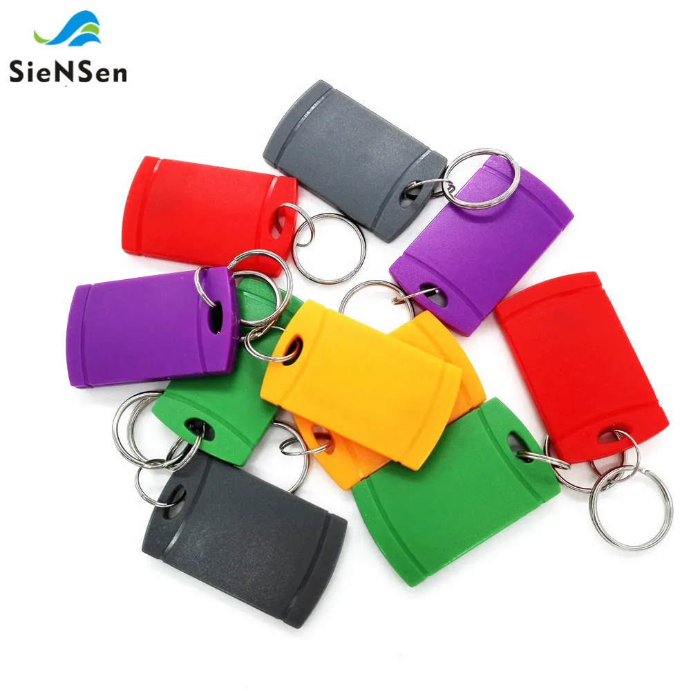 

SieNSen 5Pcs/lot Multicolor UID Blank Key Chain Elevator Parking Entrance Guard Access Control IC Card 13.56MHZ