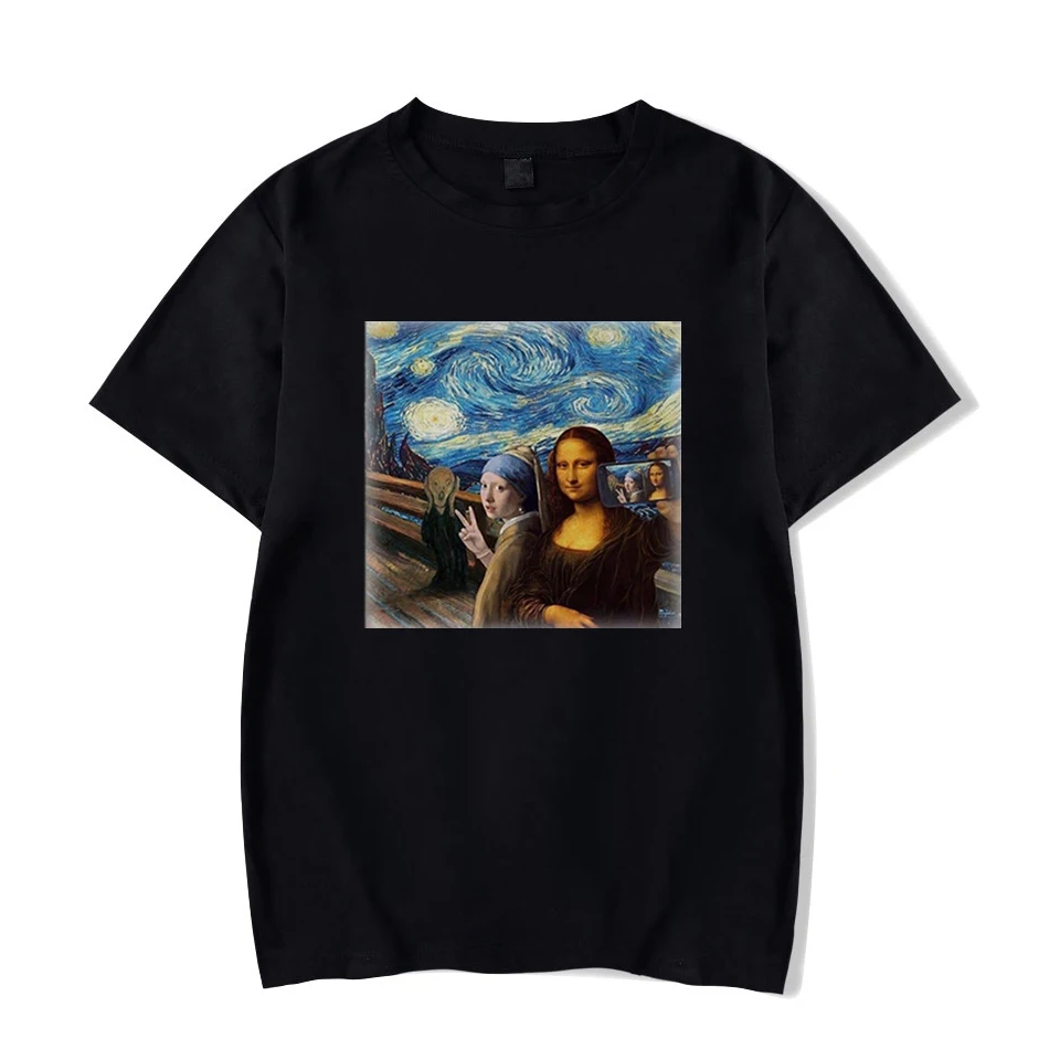 Мужская футболка с изображением звездного рыцаря Mona Lisa забавная для мобильного