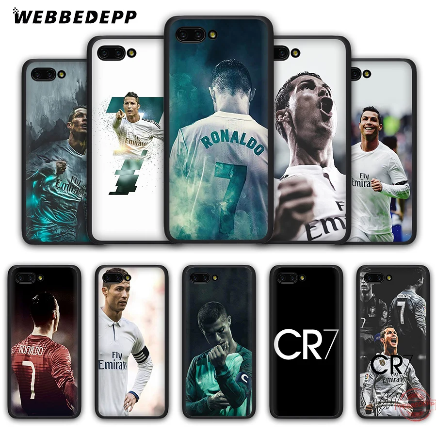 

WEBBEDEPP Cristiano Ronaldo CR7 Football Soft Silicone Case for Huawei Honor 8 8C 9 10 Note Lite 8X 7X 6A 7C 7A 2GB Pro