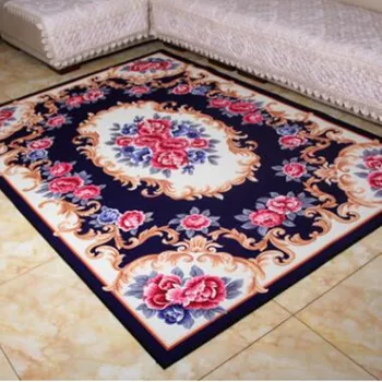 

European style Carpet Modern Fashion Floral Pattern Anti-slip pad large Area carpets for Living room rug Bedroom Decorate Rugs