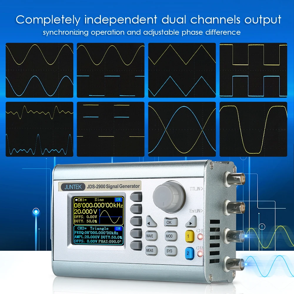 JDS2900-60M Профессиональный цифровой двухканальный DDS функция генератор сигналов импульсный произвольной формы генератор частоты