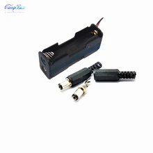 50Pcs 2xAA Back-Back Battery Case Holder Socket Junction Boxes With 15cm Wires, 5.5/2.1 DC Plug