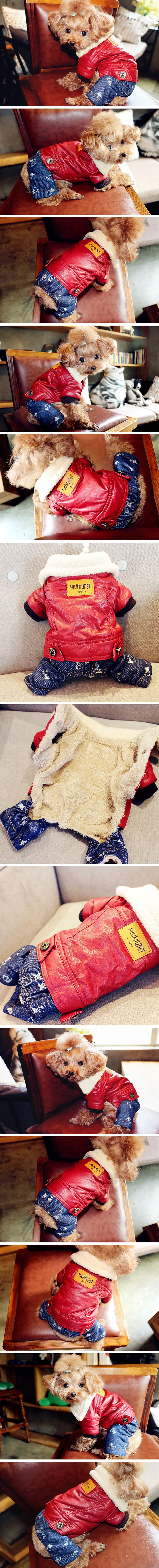 Одежда для маленьких собак; сезон зима-осень; хлопковый комбинезон для чихуахуа; Йоркширский комбинезон для щенка; Французский бульдог; джинсовая одежда