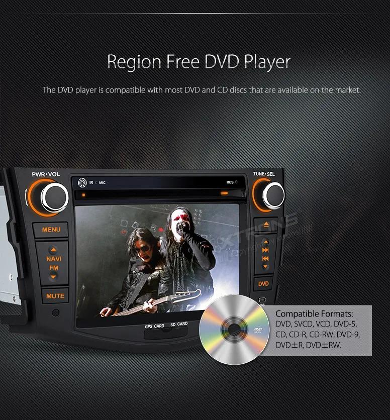 Excellent XTRONS 7" HD Touch Screen 2 din Car stereo Radio DVD Player SWC USB SD GPS For Toyota RAV4 2006 2007 2008 2009 2010 2011 2012 11