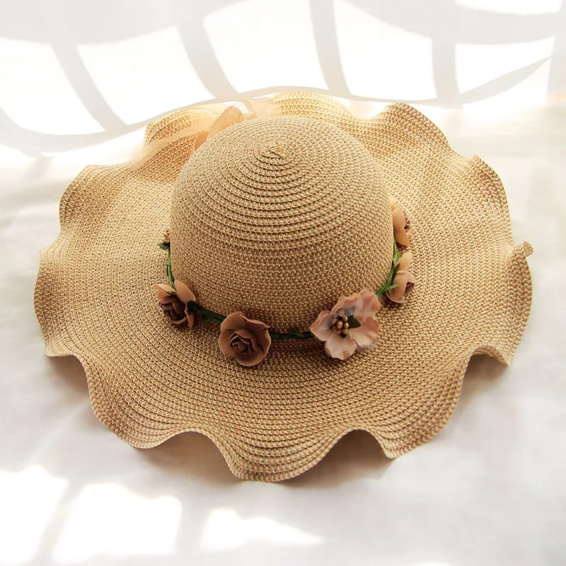MATTYDOLIE летняя шляпа гирлянды соломенная шляпа с широкими боковые купола солнцезащитный крем девушка открытый пляжный отдых складываемая
