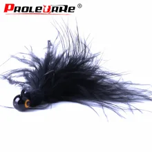 5 pçs/lote jigs cabeça sunfish iscas bola cabeça de chumbo crappie gabarito ganchos pena jighead de água doce finesse isca pesca conjuntos PR-053
