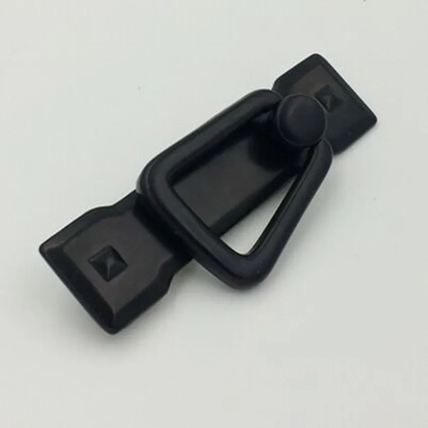 

76mm 56mm modern simple blak drop rings furniture handles antique black dresser kitchen cabinet shoe cabinet pulls knobs