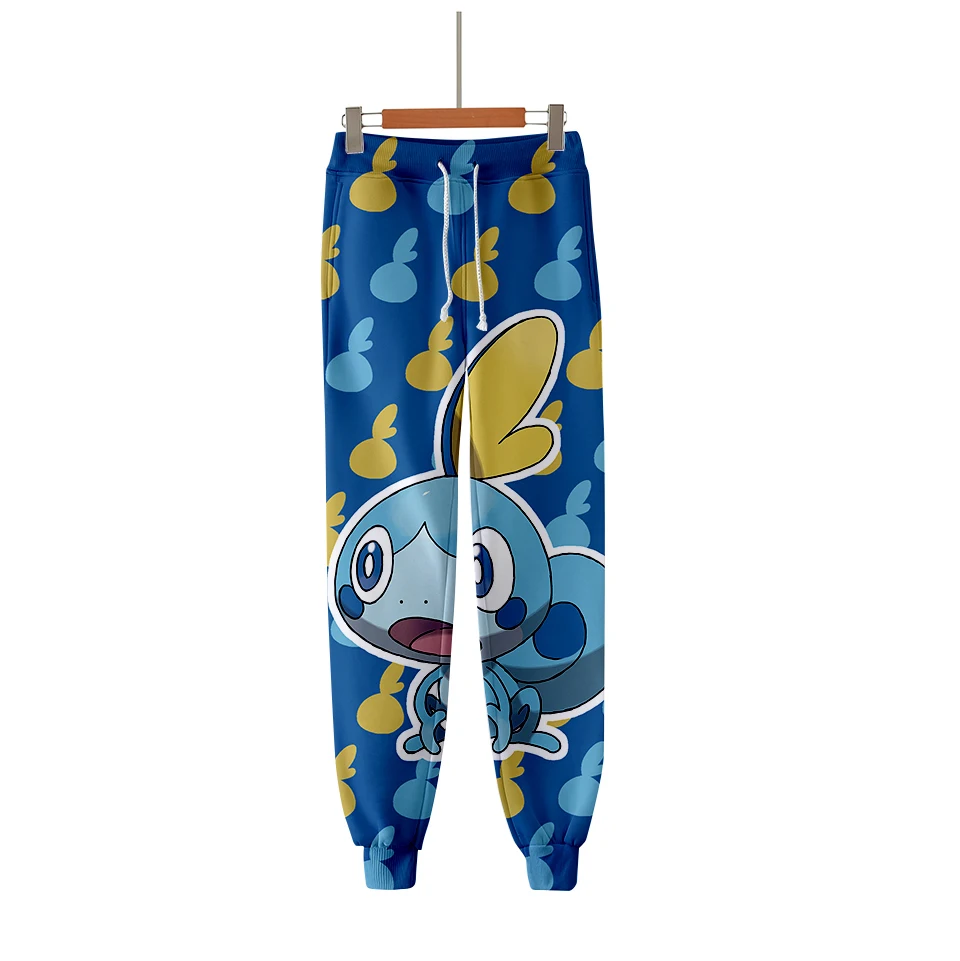 Frdun Tommy Pokemon Sword and Shield Pants 3D Slim Pants High Quality New Casual Warm Pants Trousers Fashion Casual Comfortable