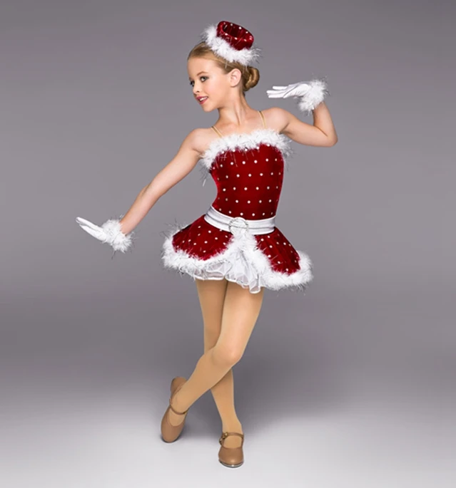 China red velvet ballet costume dance stage performancein Ballet from