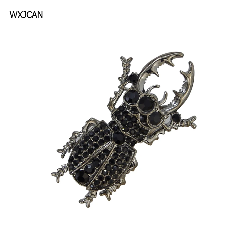 

WXJCAN big insect stag beetle brooch Crystal rhinestone brooch Vintage bohemia large broohes Size 65mm*37mm