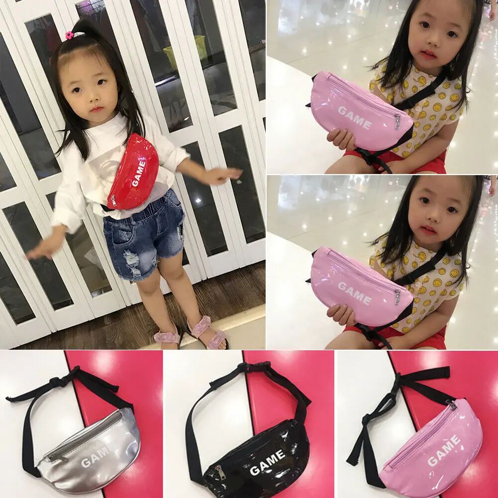 

Kids Children Fashion Fanny Pack PU Leather Pouch Belt Waist Bum Phone Pocket Fanny Money Belt Pack Plush Backpacks